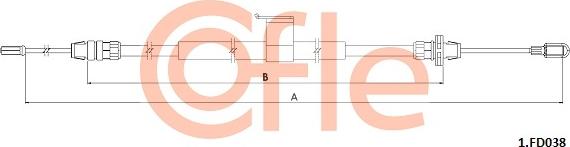 Cofle 92.1.FD038 - Трос, гальмівна система autocars.com.ua