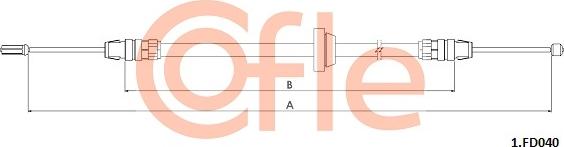 Cofle 92.1.FD040 - Трос, гальмівна система autocars.com.ua