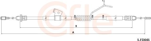 Cofle 92.1.FD041 - Трос, гальмівна система autocars.com.ua