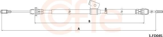 Cofle 92.1.FD045 - Трос, гальмівна система autocars.com.ua