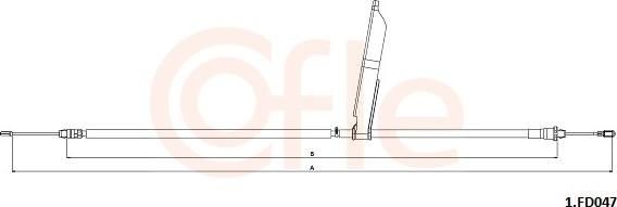 Cofle 92.1.FD047 - Трос, гальмівна система autocars.com.ua