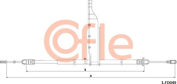 Cofle 92.1.FD049 - Трос, гальмівна система autocars.com.ua