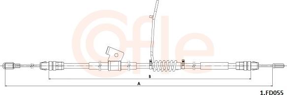 Cofle 92.1.FD055 - Трос, гальмівна система autocars.com.ua