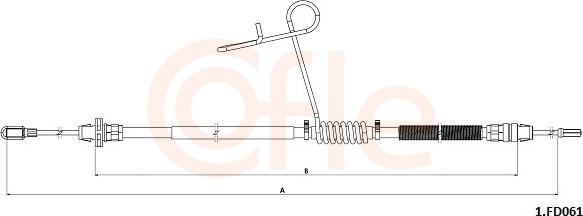 Cofle 92.1.FD061 - Трос, гальмівна система autocars.com.ua