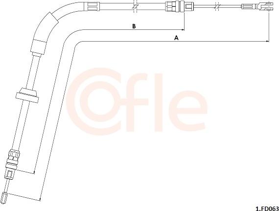 Cofle 92.1.FD063 - Трос, гальмівна система autocars.com.ua