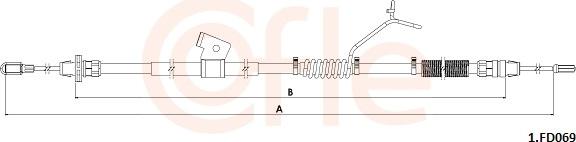 Cofle 92.1.FD069 - Трос, гальмівна система autocars.com.ua