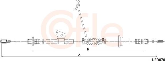 Cofle 92.1.FD070 - Трос, гальмівна система autocars.com.ua