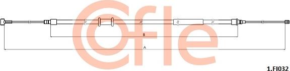 Cofle 92.1.FI032 - Трос, гальмівна система autocars.com.ua