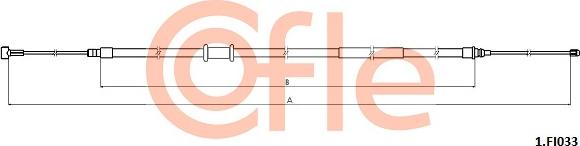Cofle 92.1.FI033 - Трос, гальмівна система autocars.com.ua