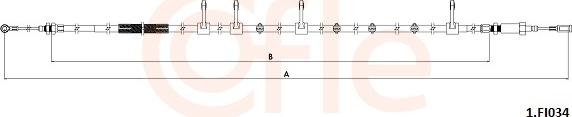 Cofle 92.1.FI034 - Тросик, cтояночный тормоз autodnr.net