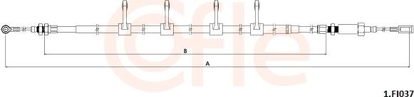 Cofle 92.1.FI037 - Трос, гальмівна система autocars.com.ua