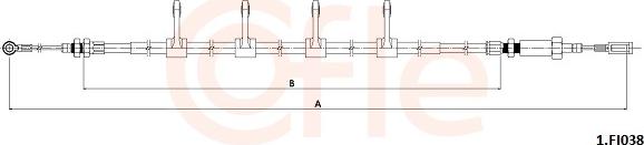 Cofle 92.1.FI038 - Трос, гальмівна система autocars.com.ua