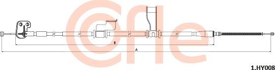 Cofle 92.1.HY008 - Тросик, cтояночный тормоз avtokuzovplus.com.ua