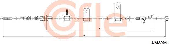Cofle 92.1.MA004 - Трос, гальмівна система autocars.com.ua
