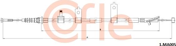 Cofle 92.1.MA005 - Трос, гальмівна система autocars.com.ua