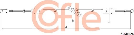 Cofle 92.1.ME024 - Трос, гальмівна система autocars.com.ua