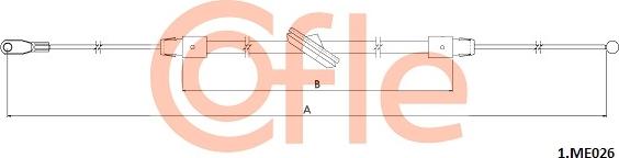 Cofle 92.1.ME026 - Трос, гальмівна система autocars.com.ua