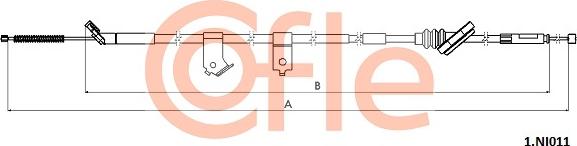 Cofle 92.1.NI011 - Трос, гальмівна система autocars.com.ua