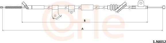 Cofle 921NI012 - Трос, гальмівна система autocars.com.ua