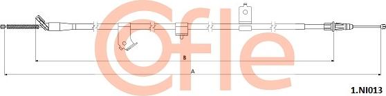 Cofle 92.1.NI013 - Трос, гальмівна система autocars.com.ua
