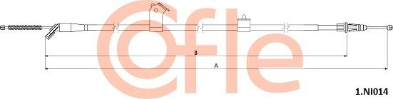 Cofle 92.1.NI014 - Трос, гальмівна система autocars.com.ua