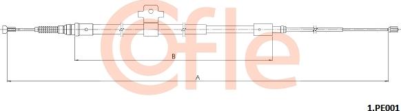 Cofle 92.1.PE001 - Тросик, cтояночный тормоз autodnr.net