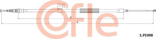 Cofle 92.1.PE008 - Трос, гальмівна система autocars.com.ua