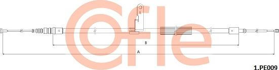 Cofle 92.1.PE009 - Тросик, cтояночный тормоз avtokuzovplus.com.ua