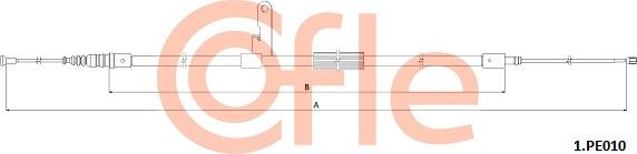 Cofle 92.1.PE010 - Трос, гальмівна система autocars.com.ua