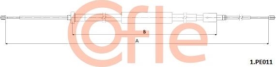 Cofle 92.1.PE011 - Трос, гальмівна система autocars.com.ua
