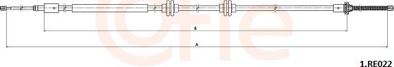 Cofle 92.1.RE022 - Трос, гальмівна система autocars.com.ua
