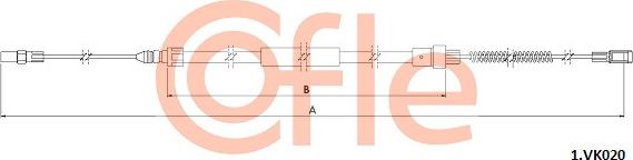 Cofle 92.1.VK020 - Трос, гальмівна система autocars.com.ua