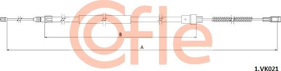 Cofle 92.1.VK021 - Трос, гальмівна система autocars.com.ua