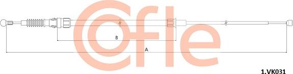 Cofle 92.1.VK031 - Тросик, cтояночный тормоз avtokuzovplus.com.ua