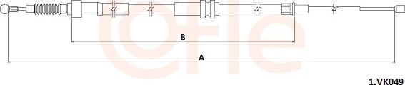 Cofle 92.1.VK049 - Трос, гальмівна система autocars.com.ua
