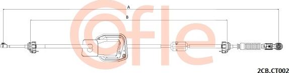 Cofle 92.2CB.CT002 - Трос, ступінчаста коробка передач autocars.com.ua