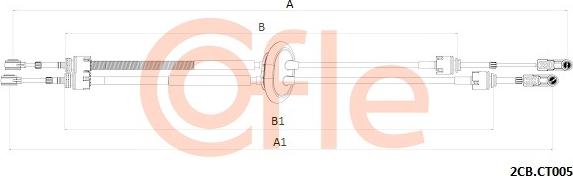 Cofle 92.2CB.CT005 - Трос, ступінчаста коробка передач autocars.com.ua