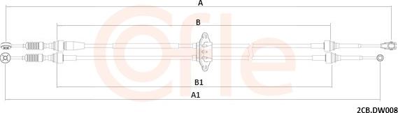 Cofle 92.2CB.DW008 - Трос, ступінчаста коробка передач autocars.com.ua