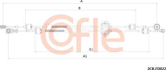 Cofle 92.2CB.FD022 - Трос, ступінчаста коробка передач autocars.com.ua