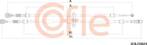 Cofle 92.2CB.FD023 - Трос, ступінчаста коробка передач autocars.com.ua