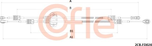 Cofle 92.2CB.FD024 - Трос, ступінчаста коробка передач autocars.com.ua