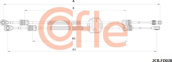 Cofle 92.2CB.FD028 - Трос, ступінчаста коробка передач autocars.com.ua