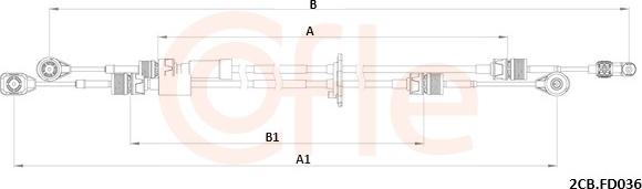 Cofle 92.2CB.FD036 - Трос, ступінчаста коробка передач autocars.com.ua