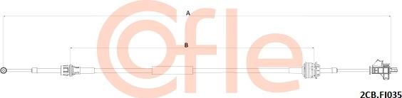 Cofle 92.2CB.FI035 - Трос, ступінчаста коробка передач autocars.com.ua