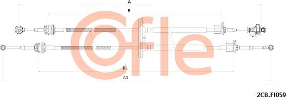 Cofle 92.2CB.FI059 - Трос, ступінчаста коробка передач autocars.com.ua