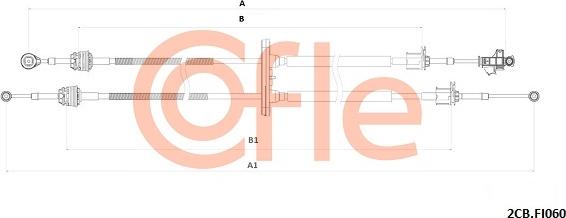 Cofle 92.2CB.FI060 - Трос, ступінчаста коробка передач autocars.com.ua