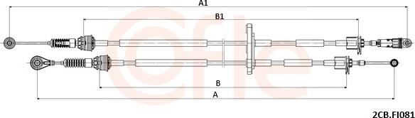 Cofle 92.2CB.FI081 - Трос, ступінчаста коробка передач autocars.com.ua