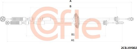 Cofle 92.2CB.HY002 - Трос, ступенчатая коробка передач avtokuzovplus.com.ua