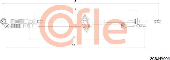 Cofle 92.2CB.HY004 - Трос, ступенчатая коробка передач avtokuzovplus.com.ua