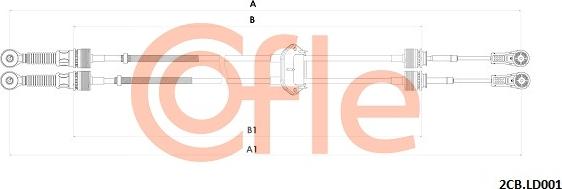 Cofle 92.2CB.LD001 - Трос, ступінчаста коробка передач autocars.com.ua